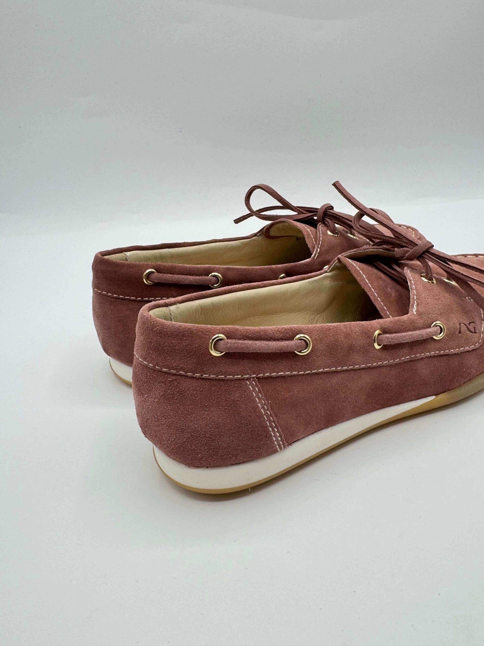 Mocassino Donna Nero Giardini Velluto Rosa Antico – Eleganza Italiana - Foto 3