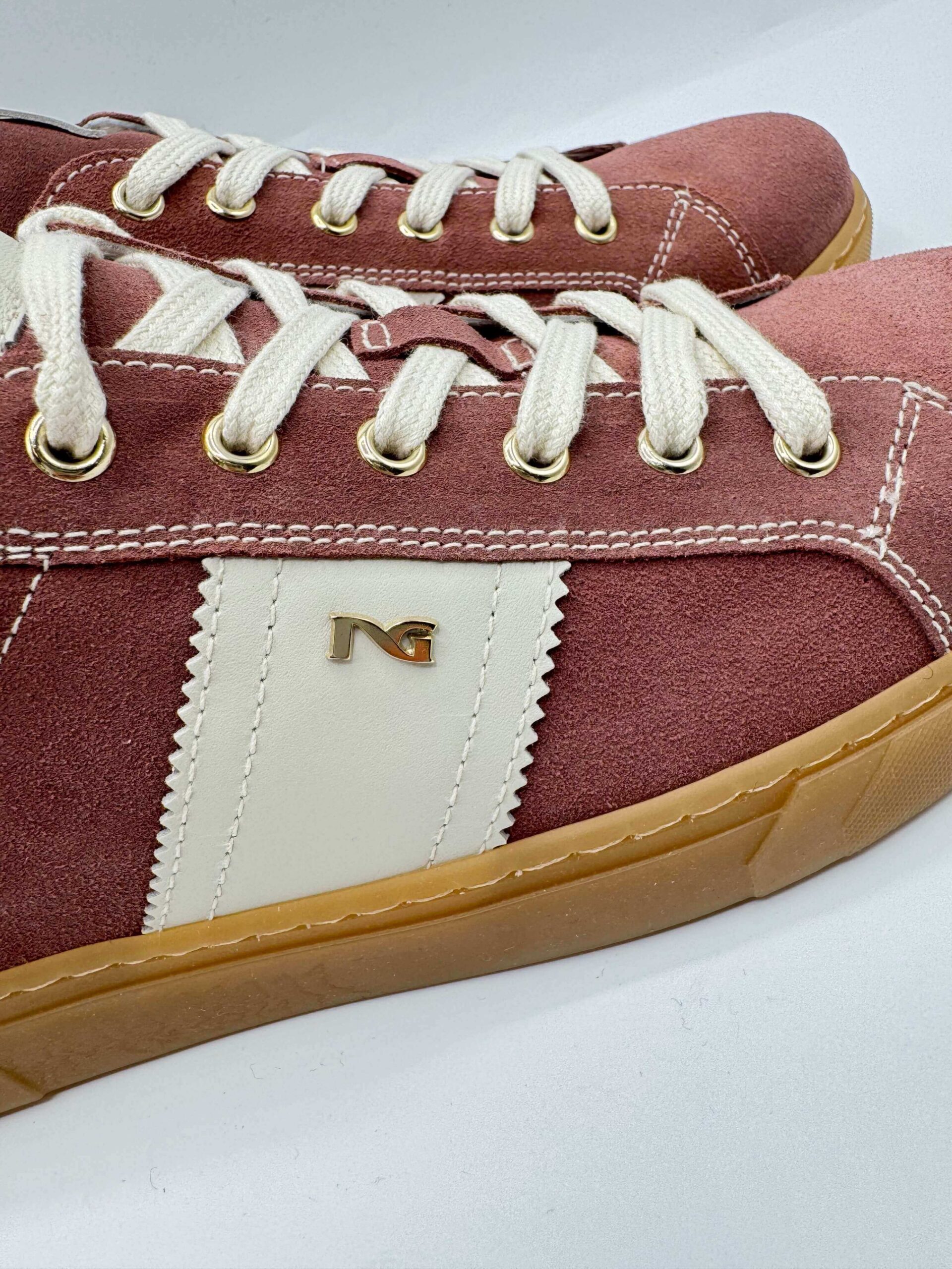 Sneakers Donna Nero Giardini Velluto Rosa Antico – Velvet Col. Osso - Foto 3