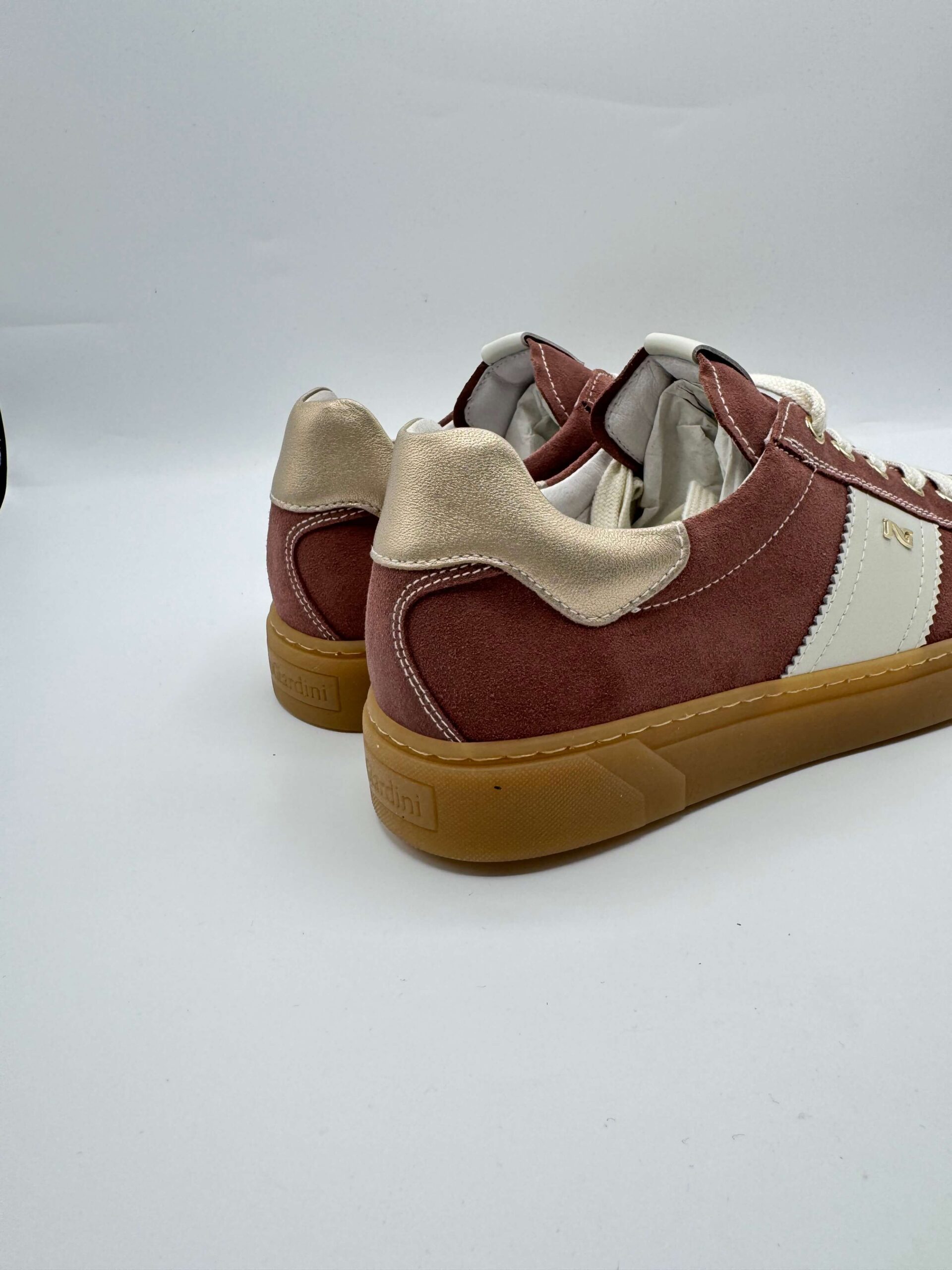 Sneakers Donna Nero Giardini Velluto Rosa Antico – Velvet Col. Osso - Foto 4