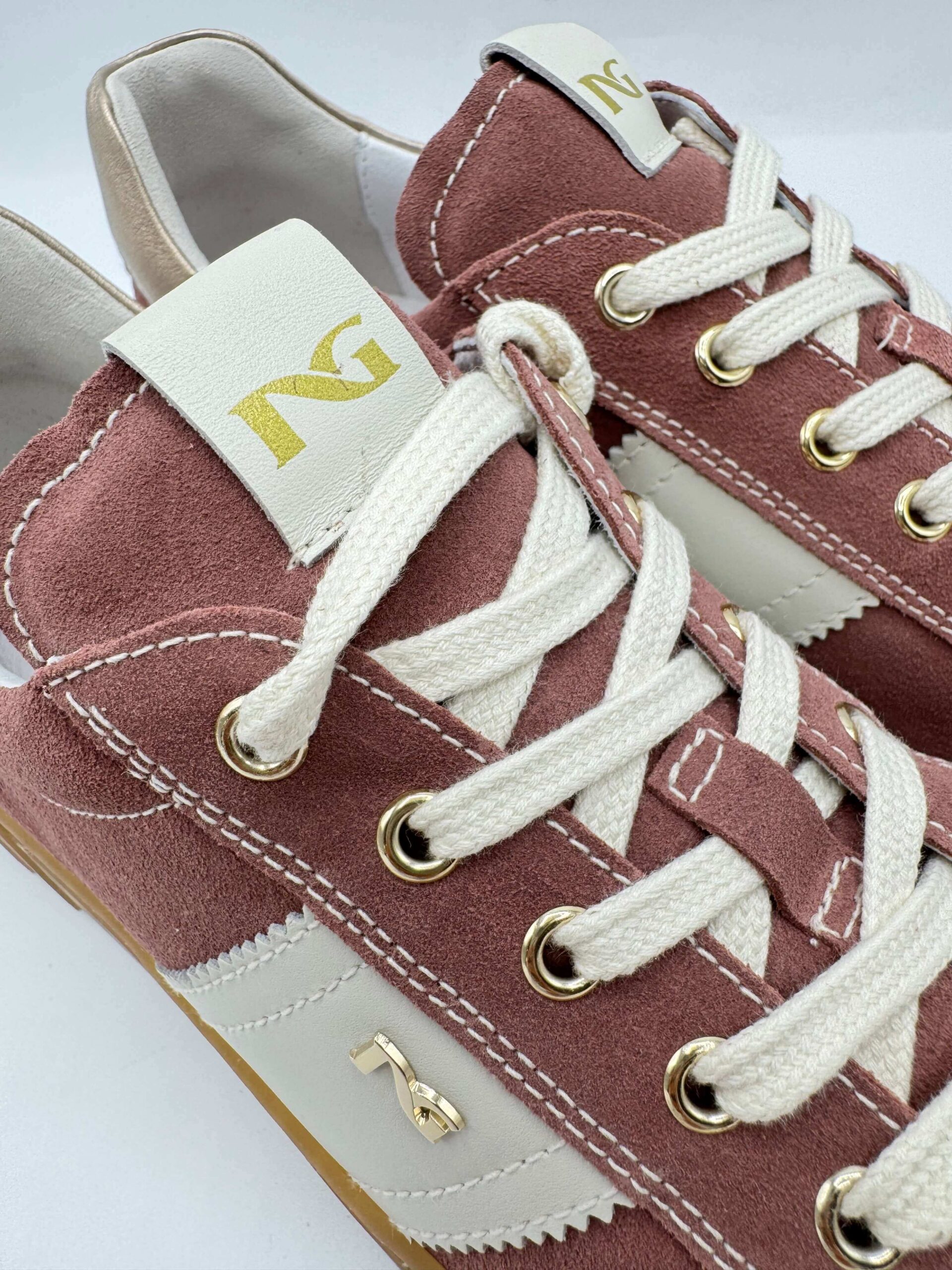 Sneakers Donna Nero Giardini Velluto Rosa Antico – Velvet Col. Osso - Foto 5