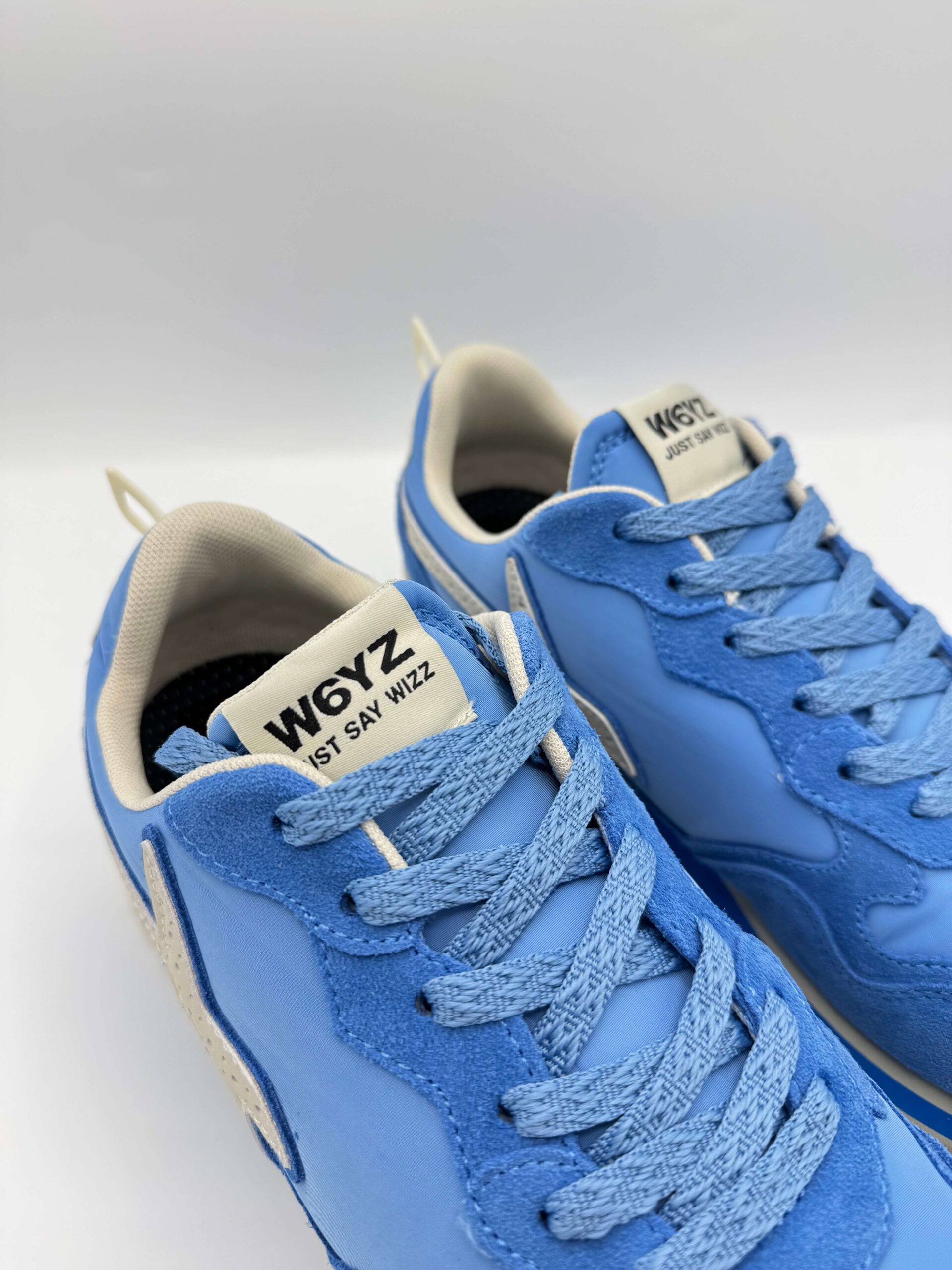 Sneakers Uomo W6YZ JET-M Suede Nylon Oltremare White – Dots Logo - Foto 3