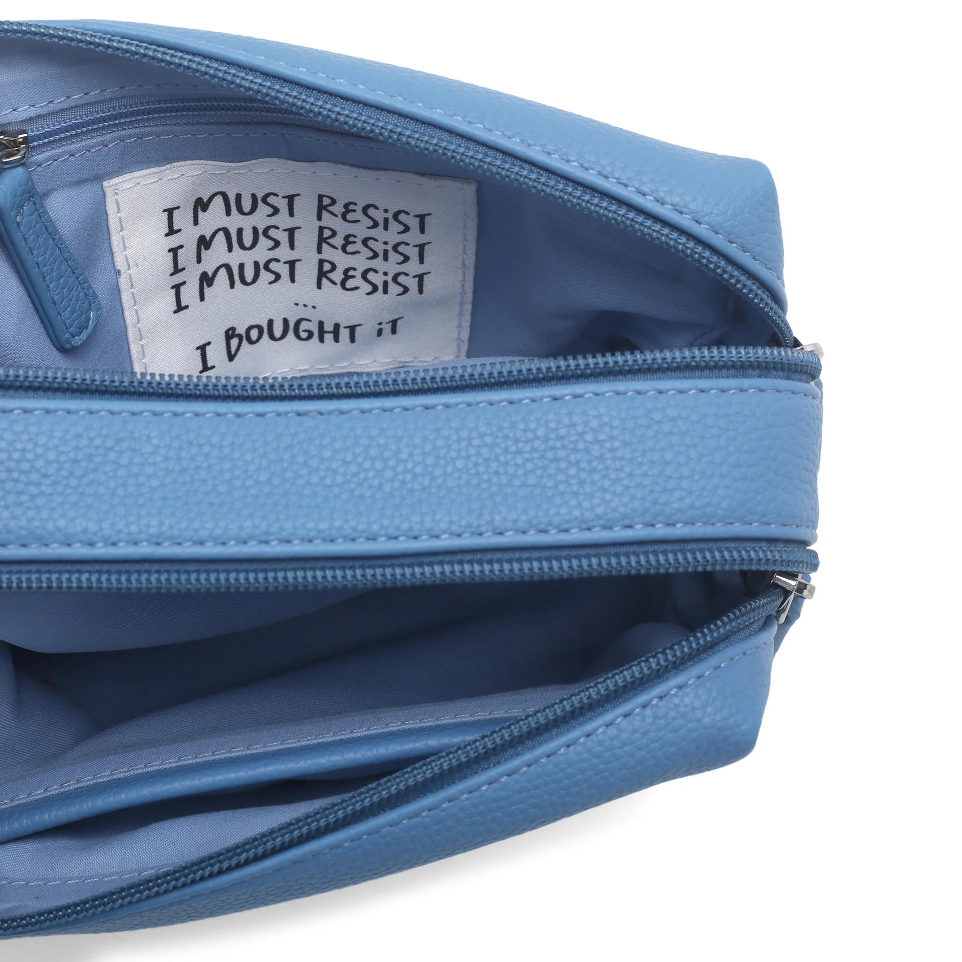 Trousse Le Pandorine con scritta colore azzurro - Foto 3