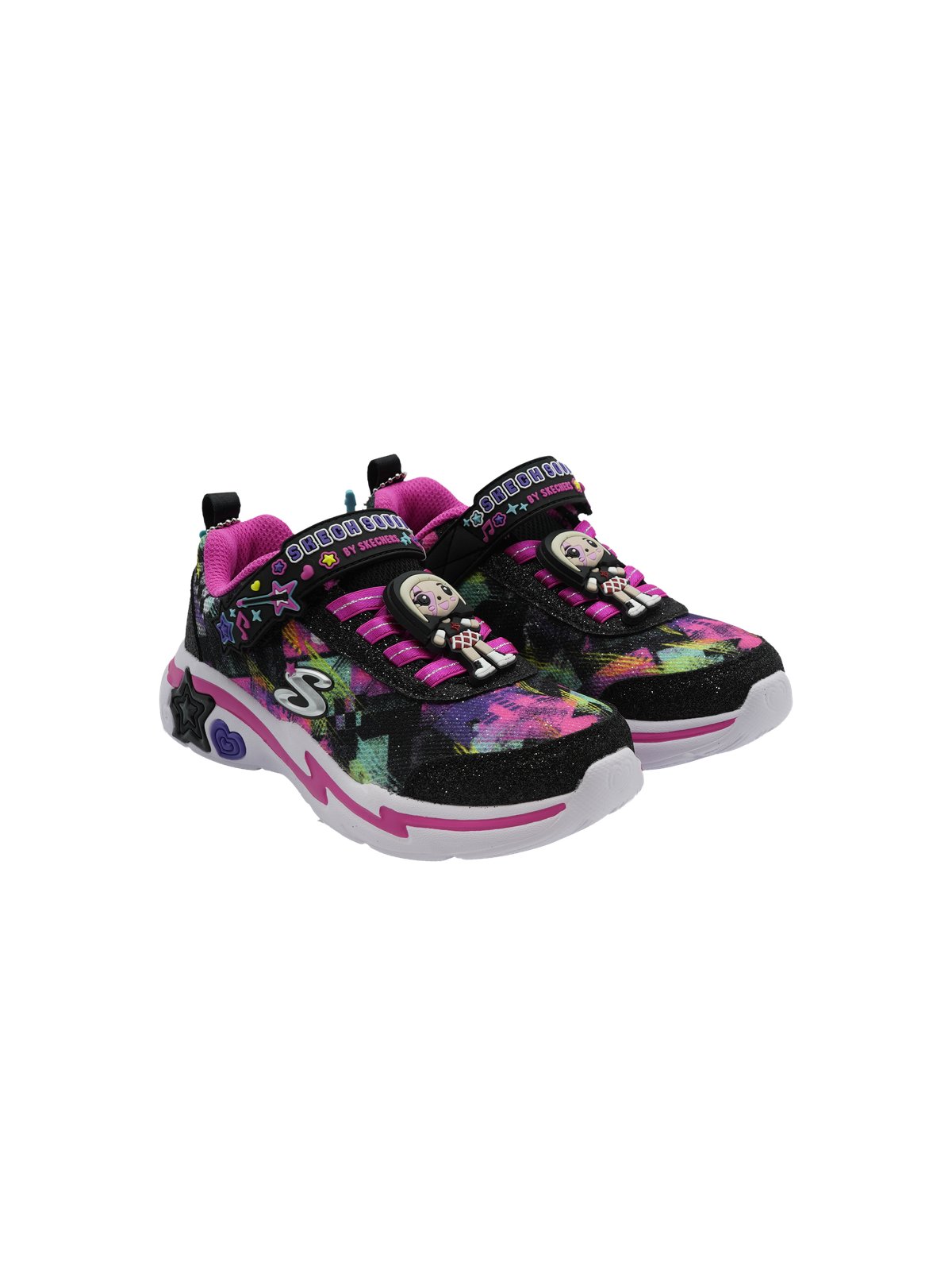 Skechers Skech Squad Bambina Black Multi - Sneakers Sportive