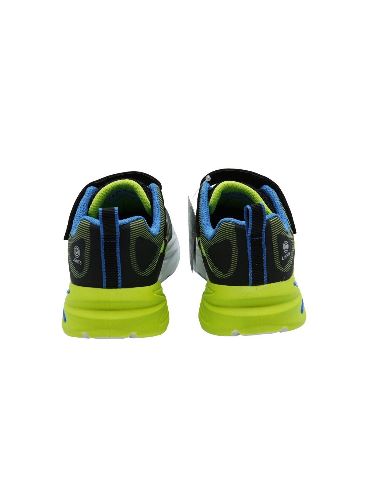 Skechers Glow Ultra Black Blue Lime - Sneakers Luminose Bambino - Foto 3