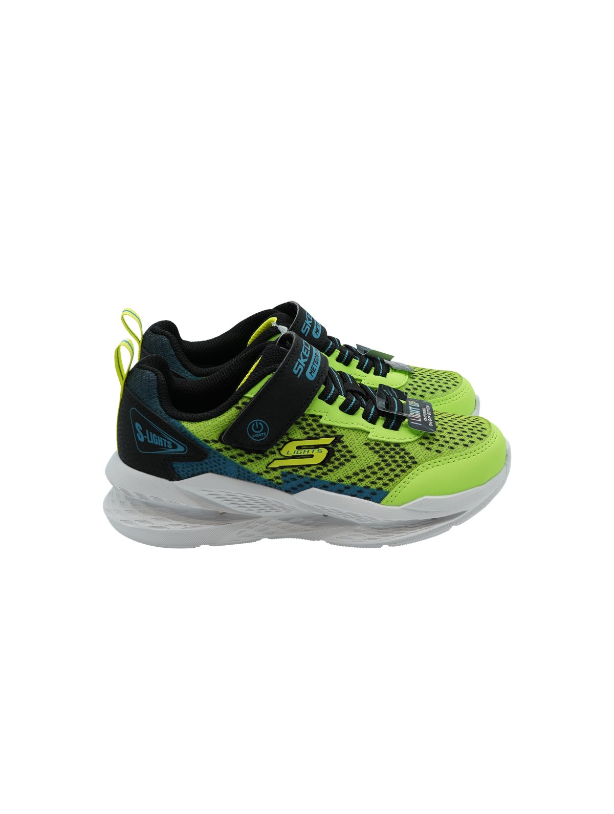 Skechers Meteor Light 2.0 Lime Black - Sneakers Illuminate Bambino - Foto 2
