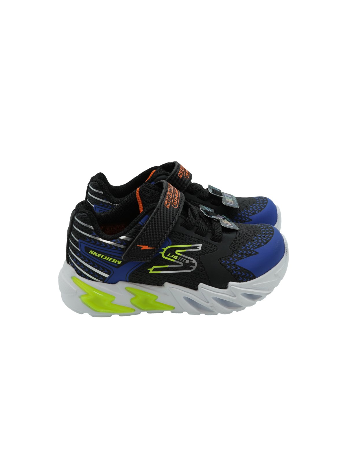 Skechers Flex Glow Bolt Sneakers Bambino Black Blue 400138N - Foto 2