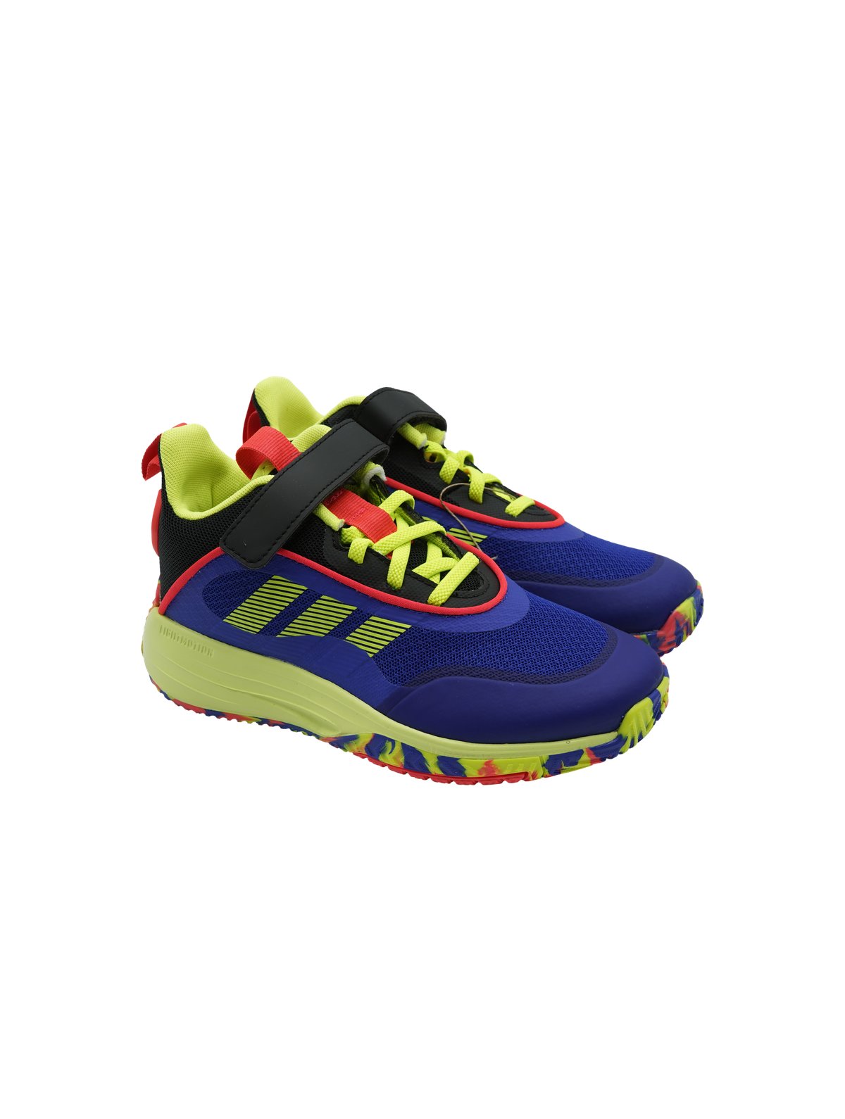 Adidas Own The Game 3.0 K Scarpe Basket Junior Blu Giallo