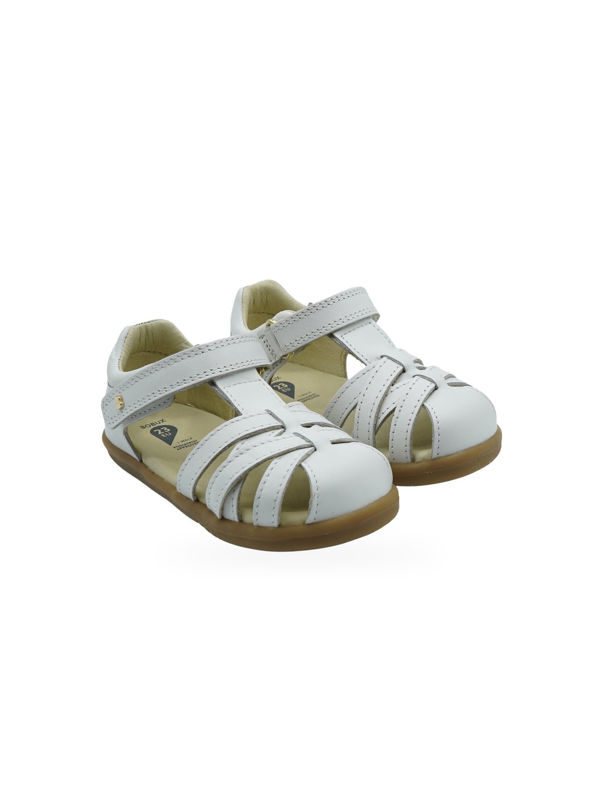 Bobux Cross Jump Sandali Primi Passi Bianchi Bambina 636706