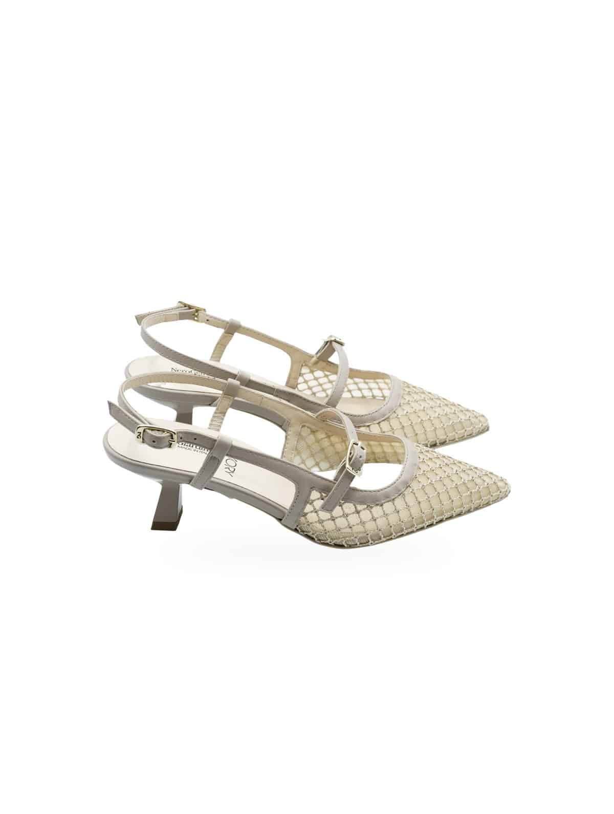 Nero Giardini Palladium Rosa Slingback Rete Dorata Donna - Foto 2