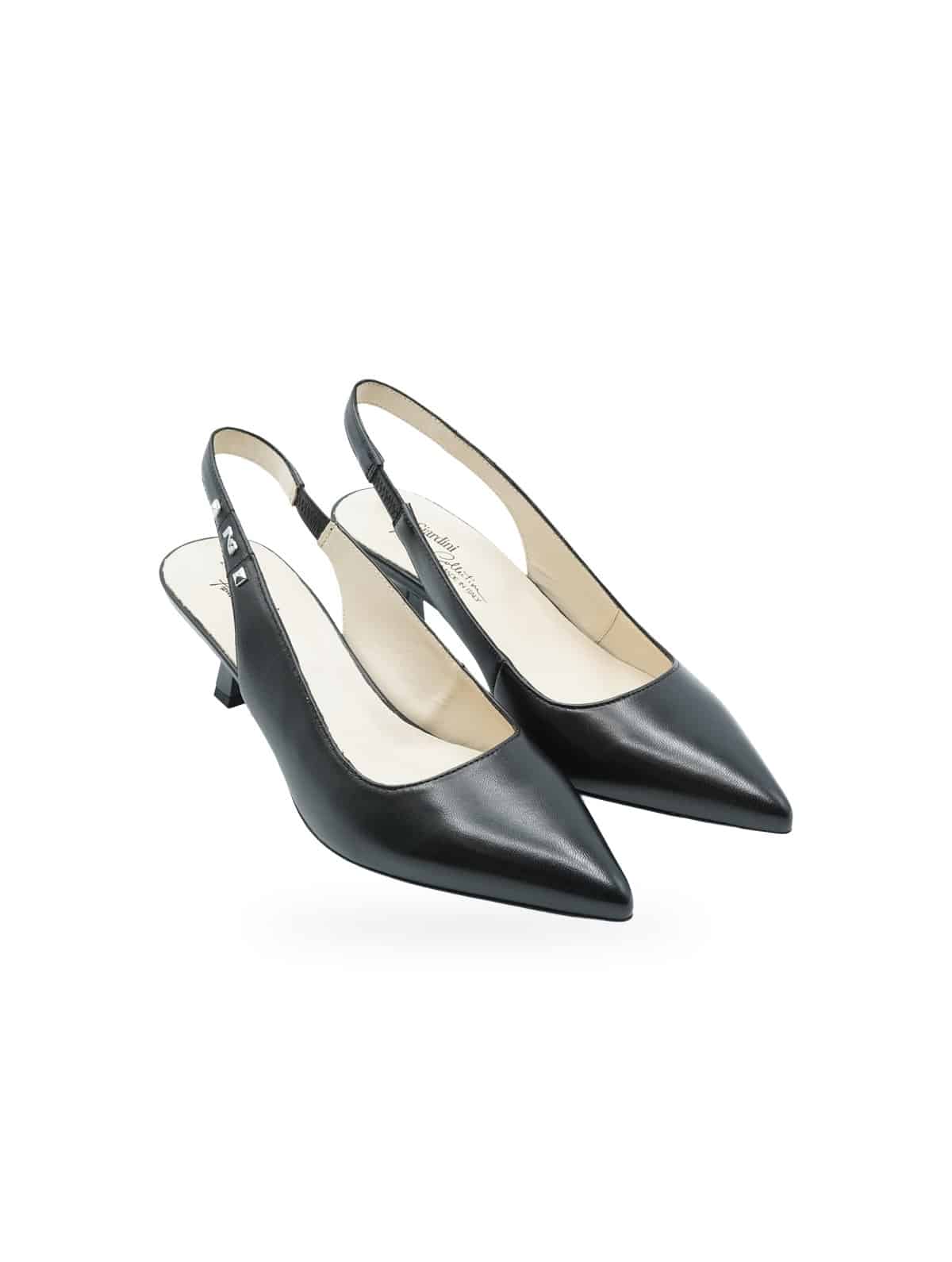 Nero Giardini Pandora Nero - Slingback Eleganti Pelle Nera