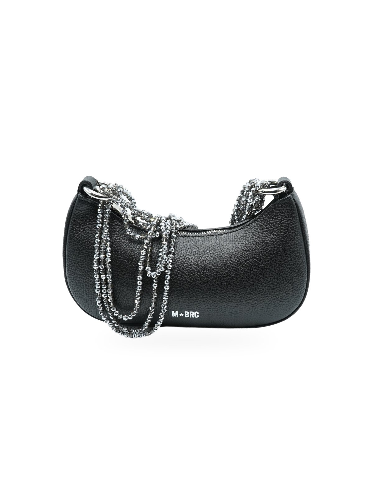 MBRC Borsa Gemma Nera Pelle con Catena Metallica - H281
