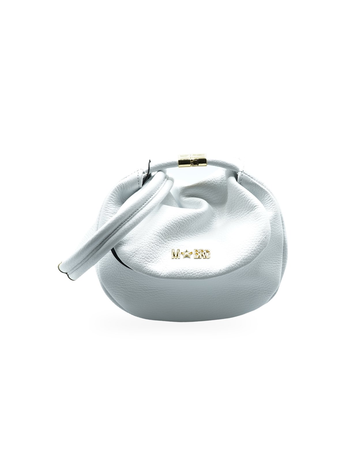 MBRC Borsa Postina Piccola Bianca Pelle - Eleganza Minimalista
