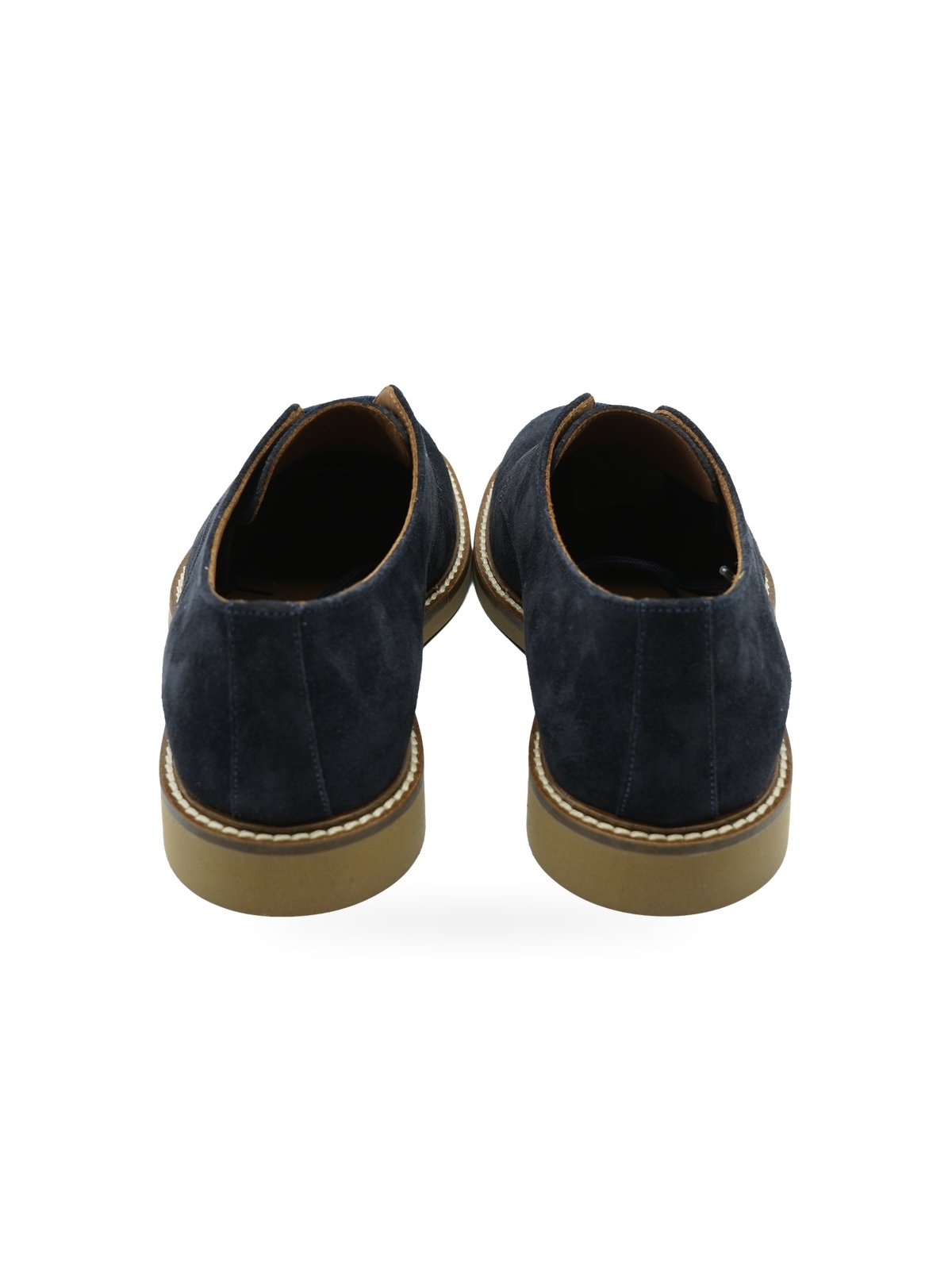 Frau Scarpe Derby Eleganti Uomo Pelle Scamosciata Blu - Foto 3