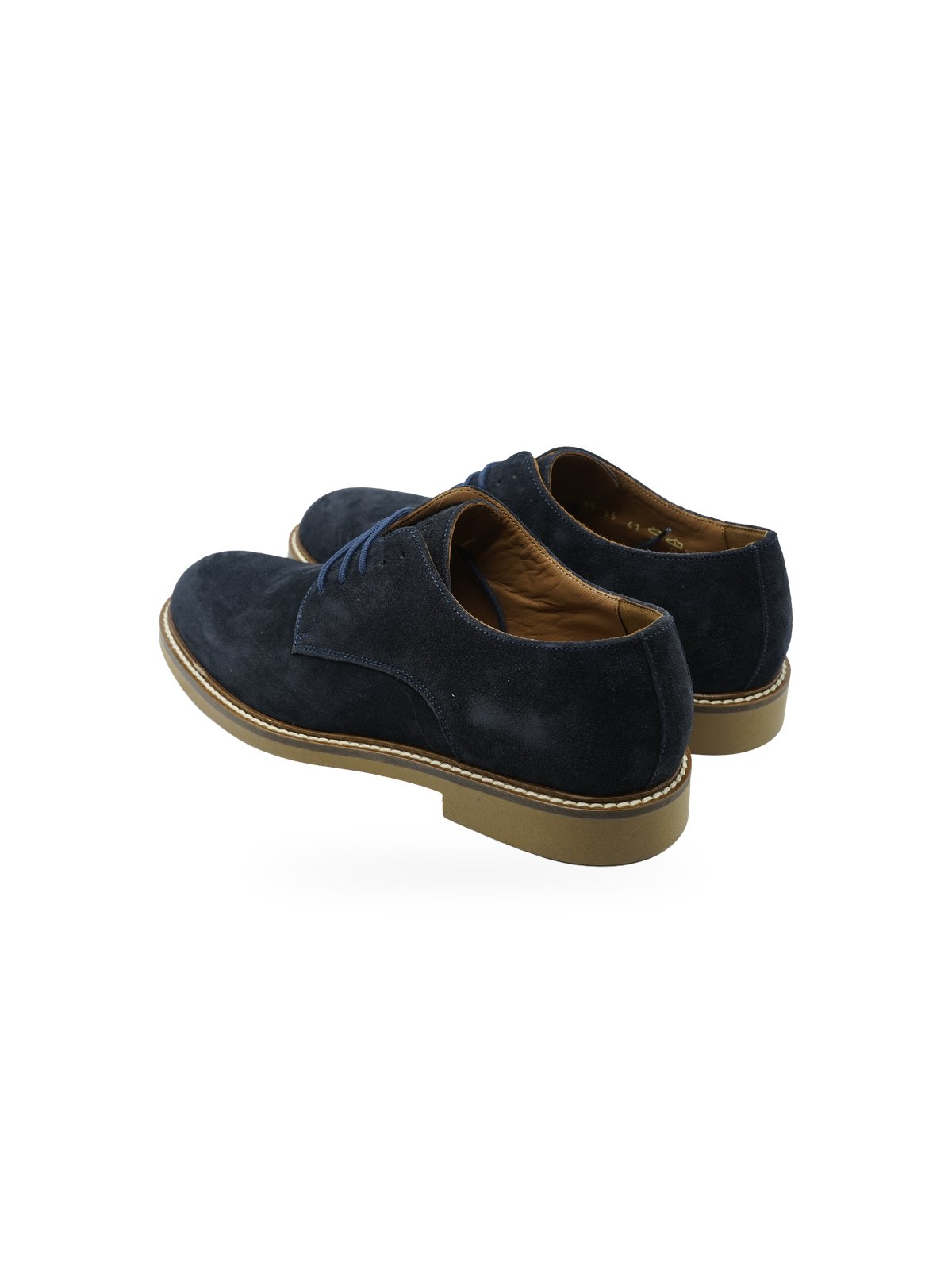 Frau Scarpe Derby Eleganti Uomo Pelle Scamosciata Blu - Foto 4