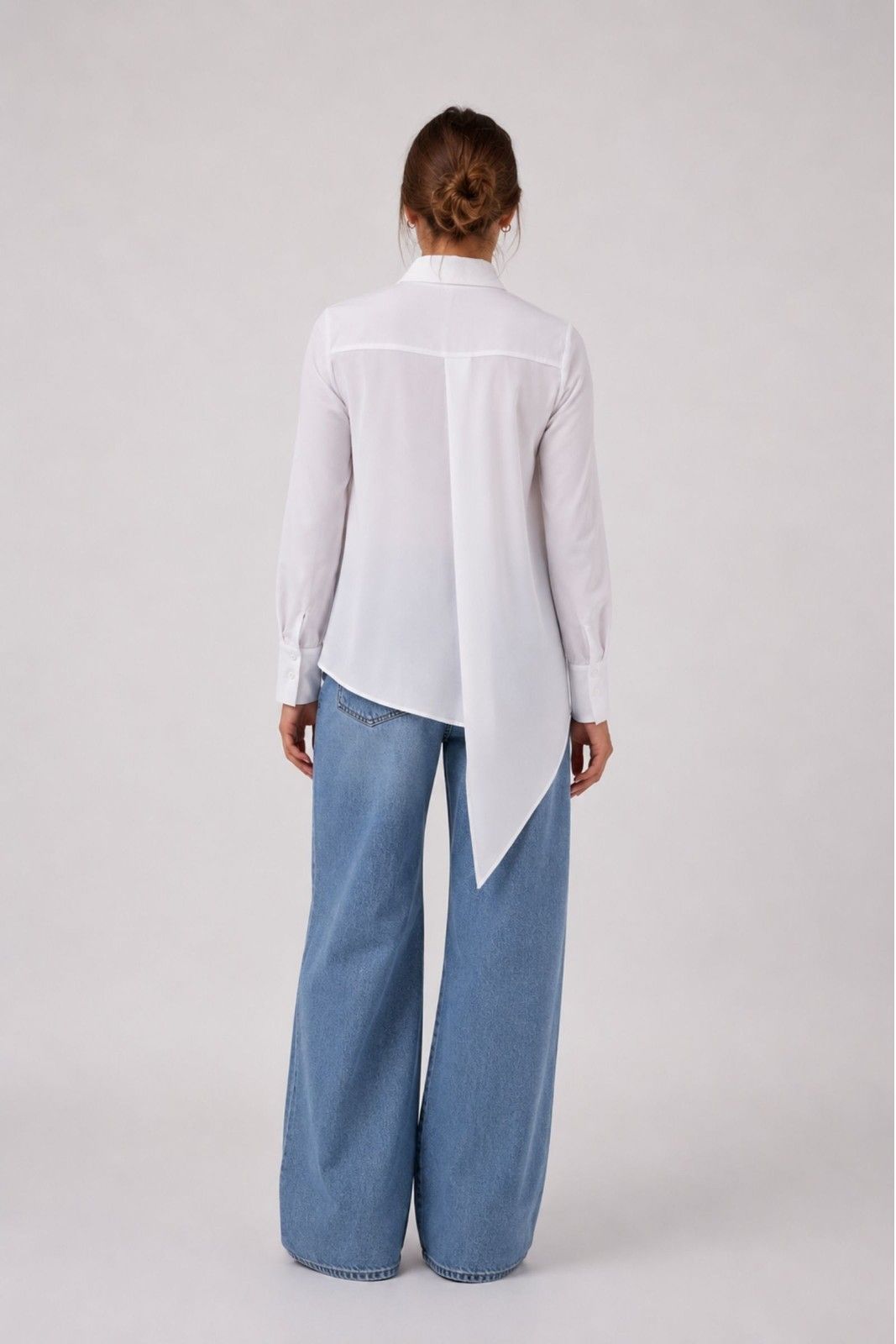 Myastreet Camicia Asimmetrica Bianca - Camicia Donna Made in Italy - Foto 3