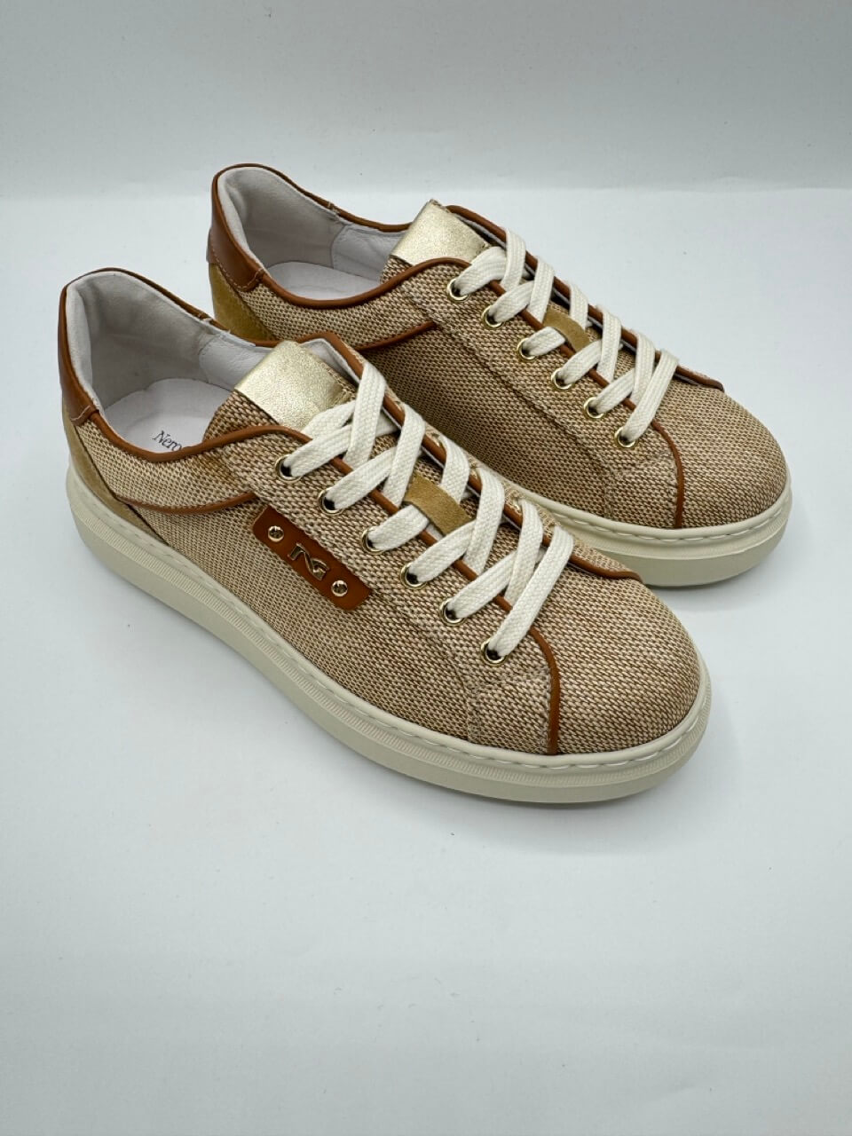 Sneakers Donna Nero Giardini in Raffia Naturale – E615282D Paglia Natural