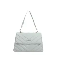 Mini Bag Soft Vivienne D Azzurro in Ecopelle con Logo Argentato