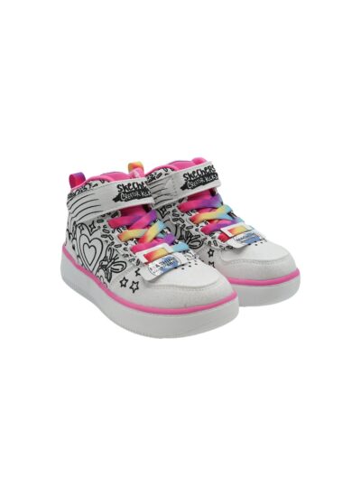 Skechers Color Me KICKS White Multi – Sneakers Bambina Colorate