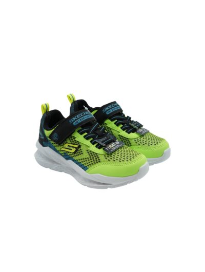 Skechers Meteor Light 2.0 Lime Black – Sneakers Illuminate Bambino