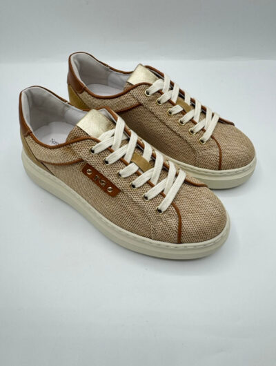 Sneakers Donna Nero Giardini in Raffia Naturale – E615282D Paglia Natural