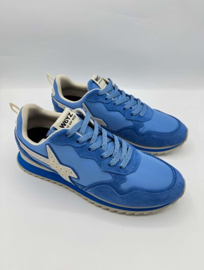 Sneakers Uomo W6YZ JET-M Suede Nylon Oltremare White – Dots Logo