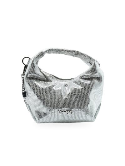 MBRC Borsa Mano Rettile Argento – Eleganza Metallizzata