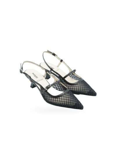 Nero Giardini Palladium Slingback Nere Effetto Rete E615473D