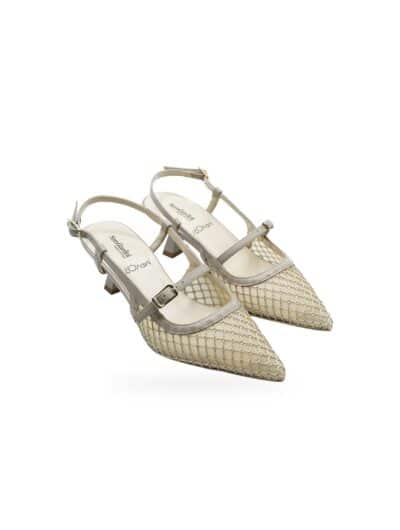 Nero Giardini Palladium Rosa Slingback Rete Dorata Donna