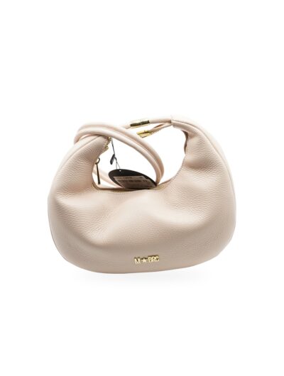 MBRC Borsa Ovale Tubolare Cipria – Borsa a Mano Pelle Donna