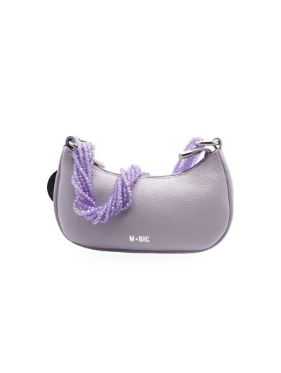 MBRC Gemma Ovale Brillante Borsa Glicine con Perline