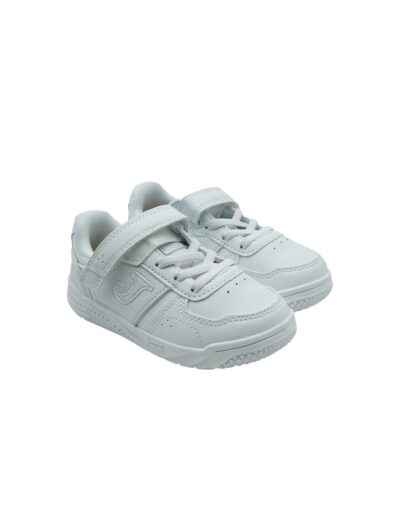 Joma Harvard JR 2202 White - Sneakers Bambino Pelle Bianche